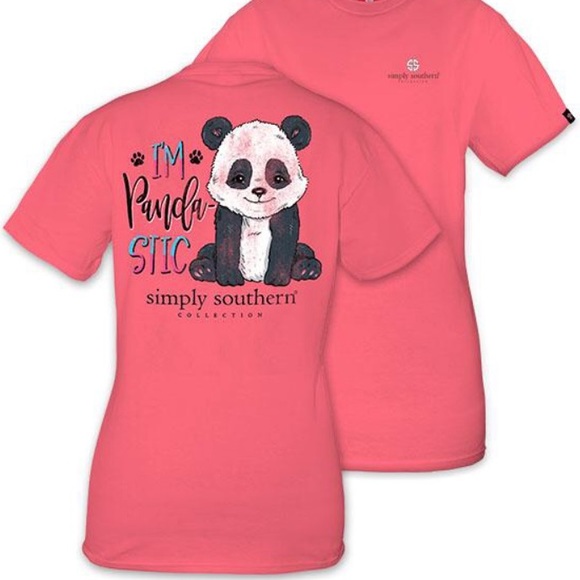Simply Southern Tops - Simply Southern “I’m Panda-stic” Tshirt